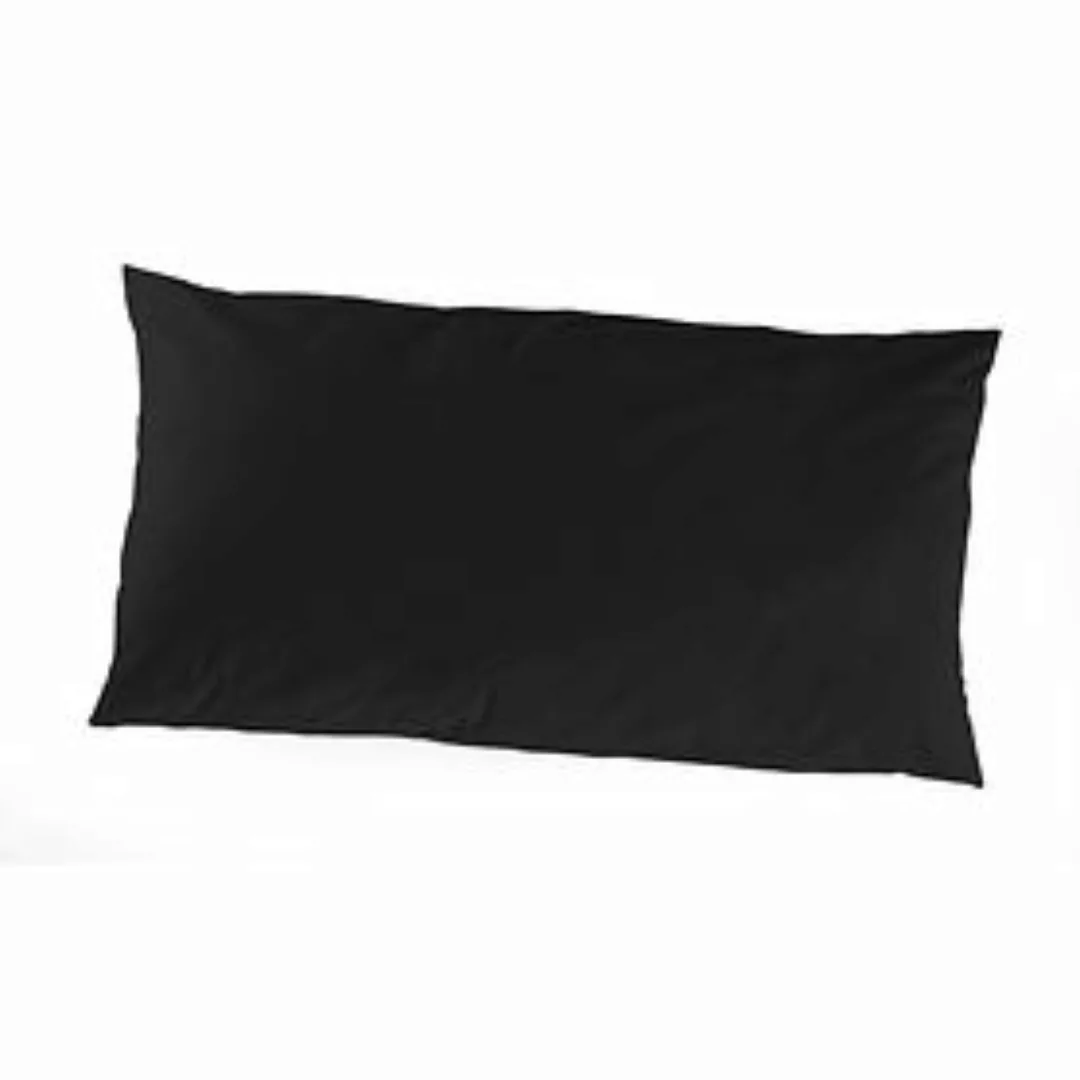 Luxus-Satin-Kissen schwarz 40x80cm günstig online kaufen