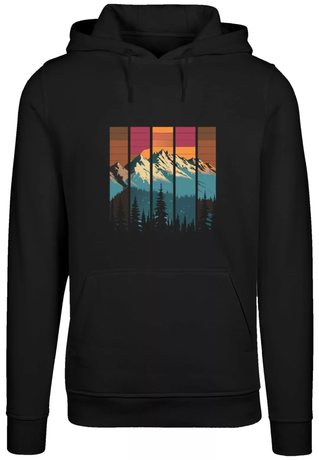 F4NT4STIC Kapuzenpullover "Berg Sonnenuntergang Retro", Premium Qualität günstig online kaufen