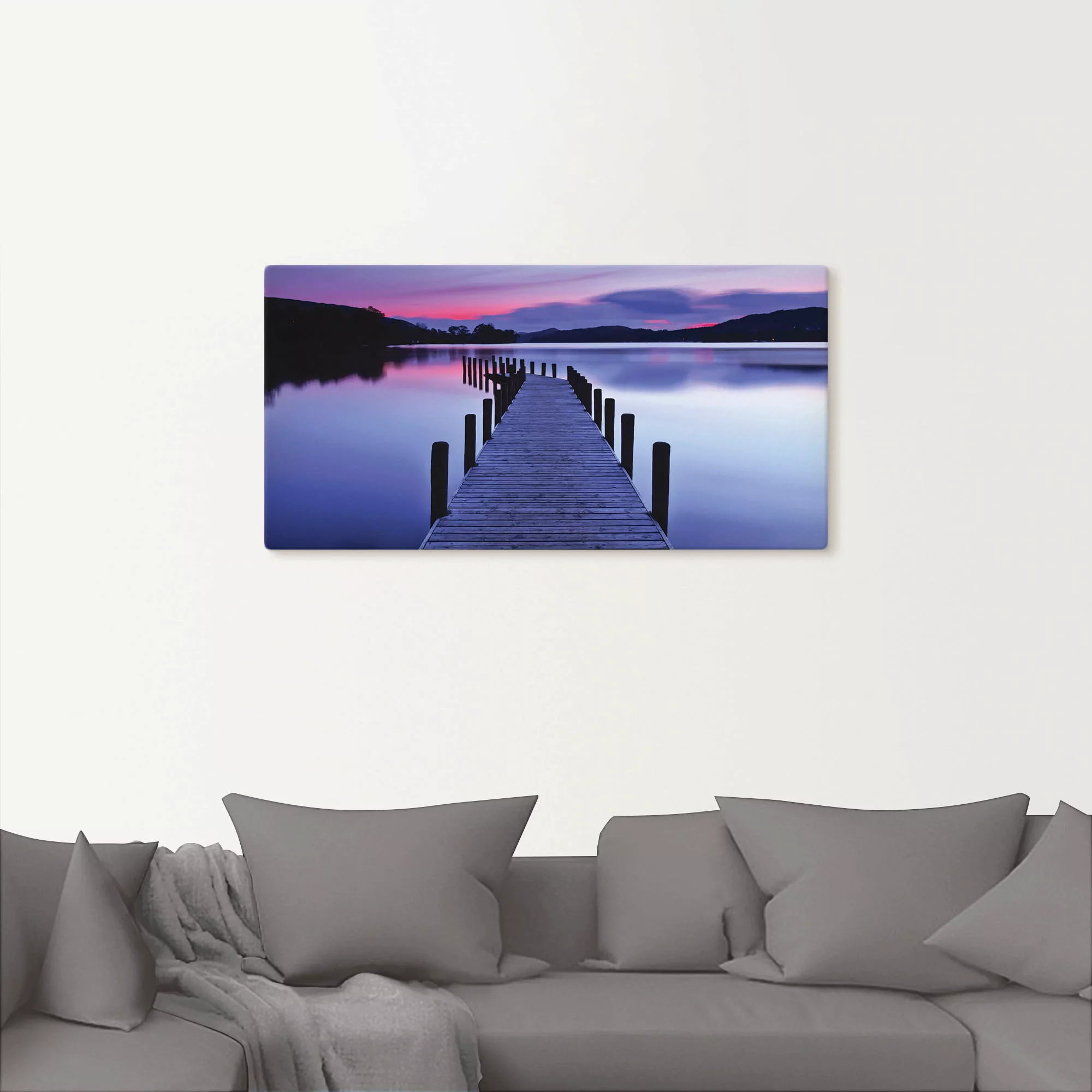 Artland Wandbild "Panorama Steg Coniston Water", Seebilder, (1 St.), als Le günstig online kaufen