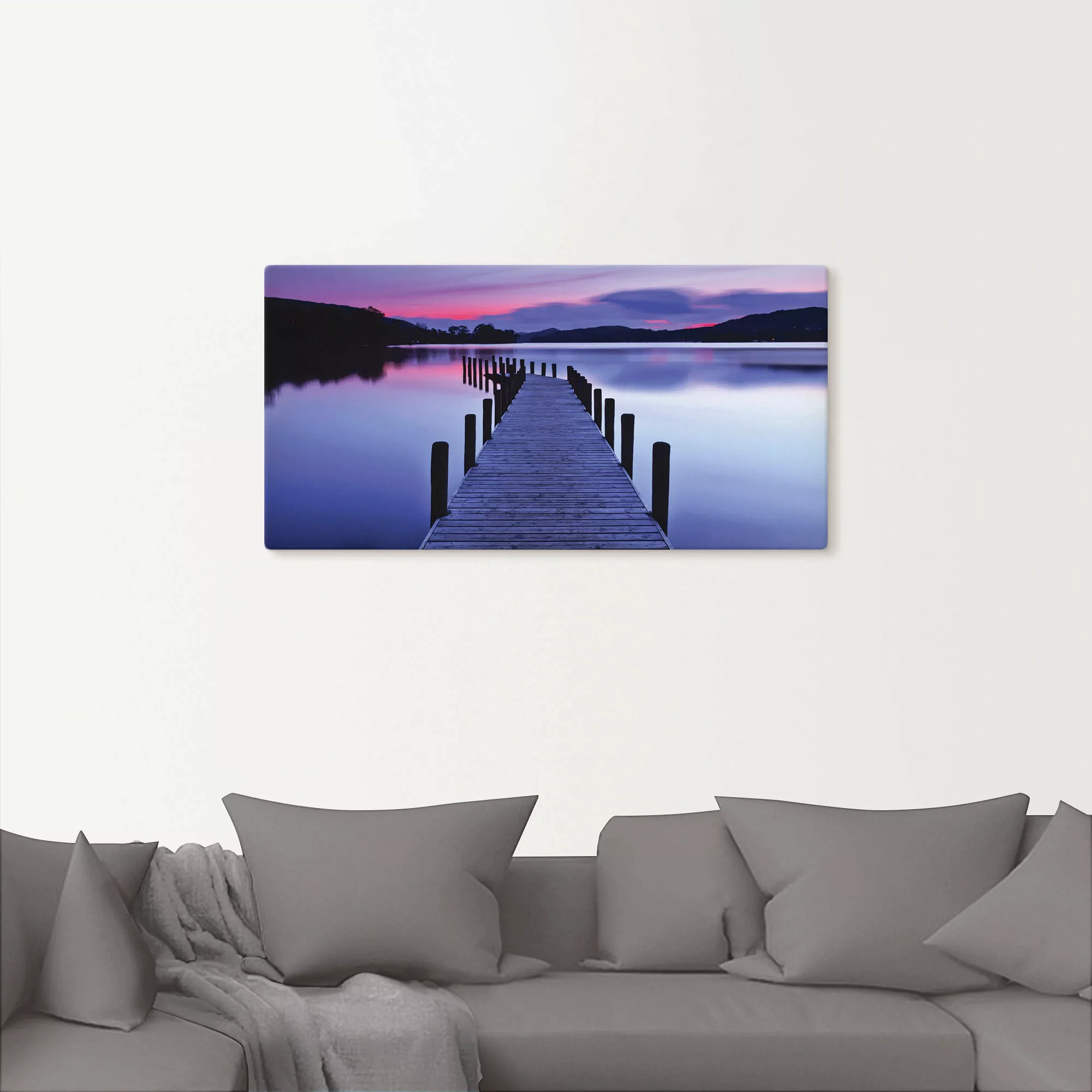 Artland Wandbild »Panorama Steg Coniston Water«, Seebilder, (1 St.), als Le günstig online kaufen