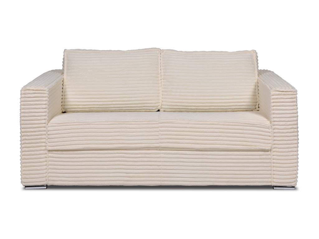 Schlafsofa mit Matratze 3-Sitzer - grob gerippter Cord - Beige - Liegefläch günstig online kaufen