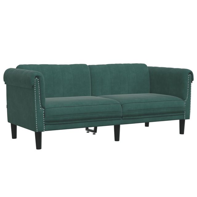 vidaXL Sofa, 2-Sitzer Dunkelgrün Samt günstig online kaufen