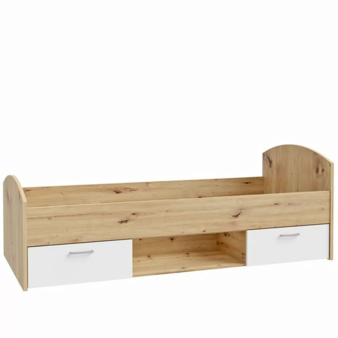 expendio Kinderbett Curdin 3, Weiß/ Artisan Oak Nb., 96x76x205 cm günstig online kaufen