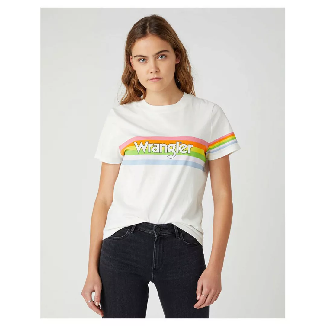 Wrangler Logo Kurzärmeliges T-shirt M Worn White günstig online kaufen