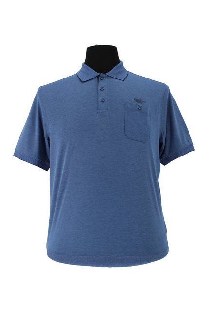 Mode Monte Carlo Poloshirt Polo-Shirt Knopf Jeansblau günstig online kaufen