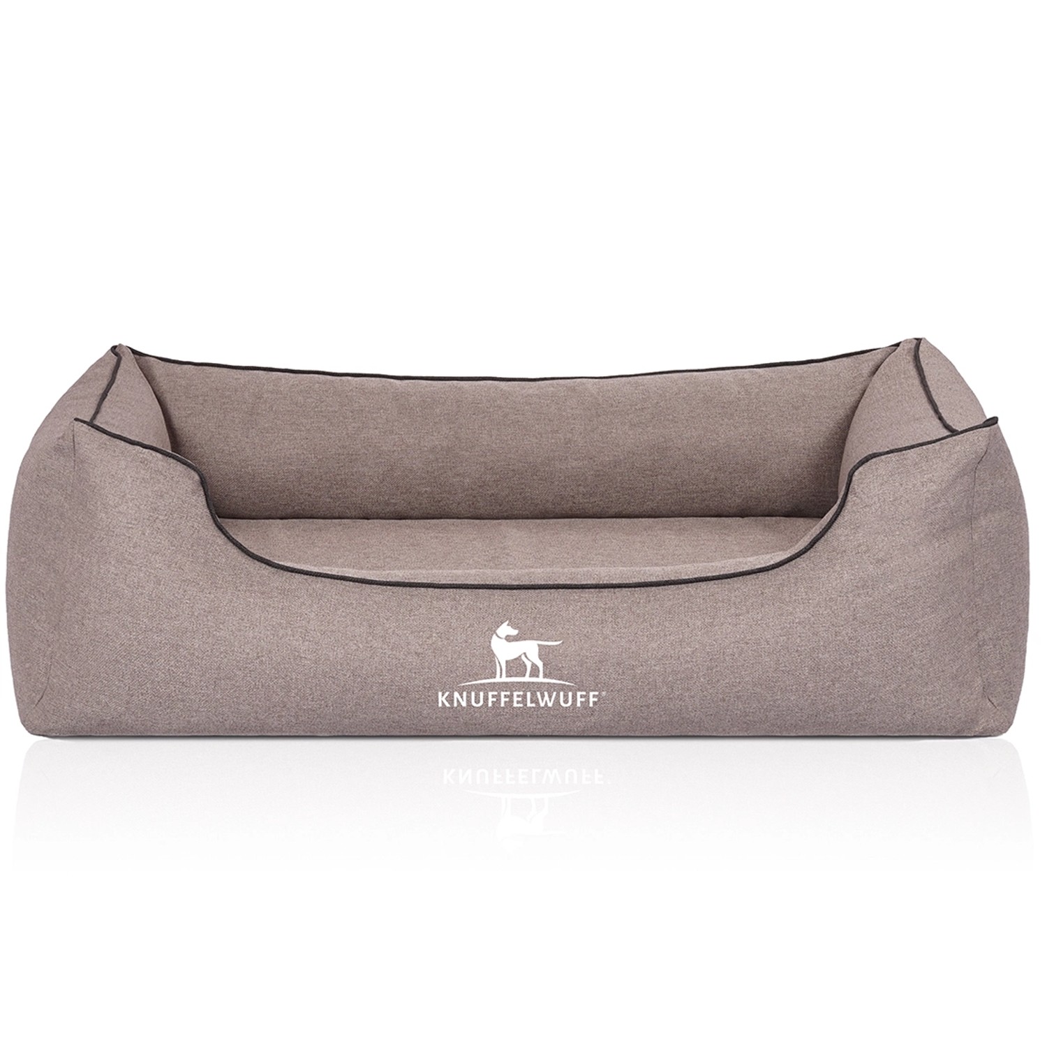 Knuffelwuff Hundebett Wippo Orthopädisch Velours M-L 85 x 63cm Grau günstig online kaufen