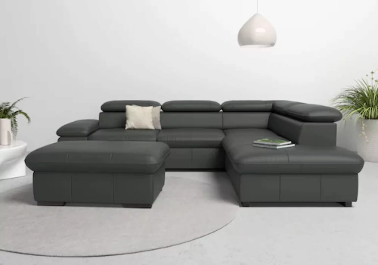 Home affaire Ecksofa »Alberto L-Form«, mit Kopfteilverstellung, wahlweise m günstig online kaufen