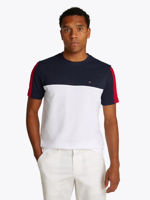 Tommy Hilfiger T-Shirt GLOBAL STRIPE COLOURBLOCK TEE im modischen Colorbloc günstig online kaufen