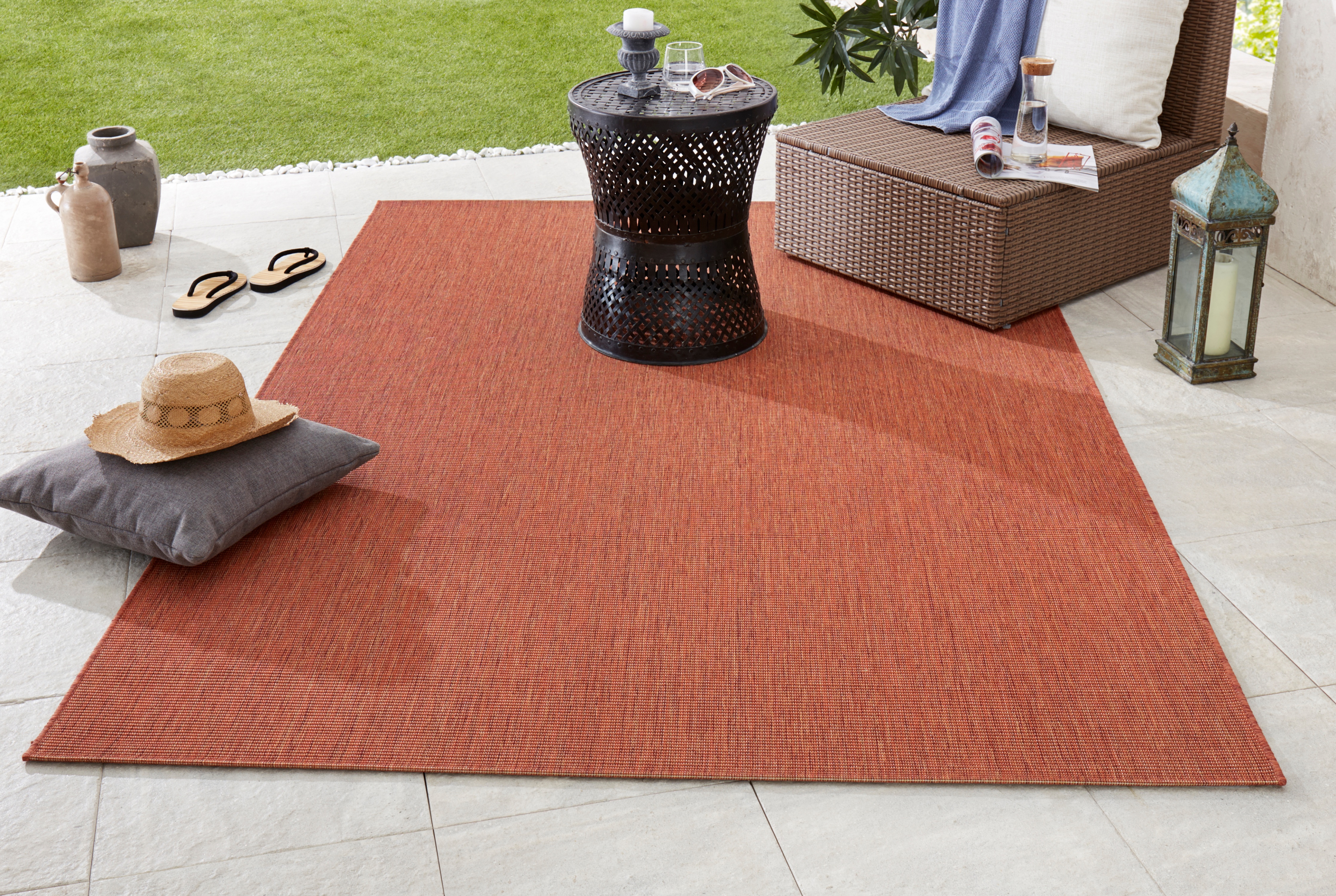 NORTHRUGS Teppich »Match«, rechteckig, 8 mm Höhe, In-& Outdoor, Kurzflor, L günstig online kaufen