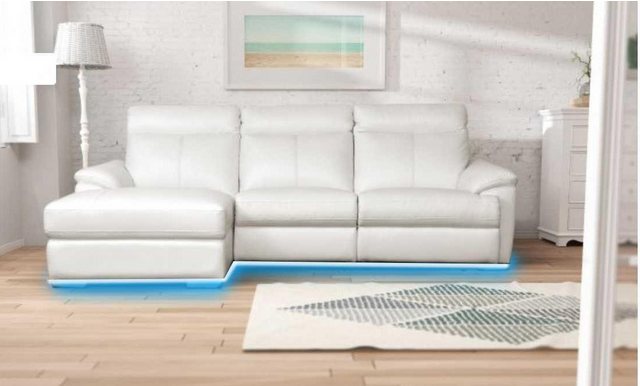 Xlmoebel Ecksofa Wohnlandschaft mit automatischer Relaxfunktion, Lederbezug günstig online kaufen