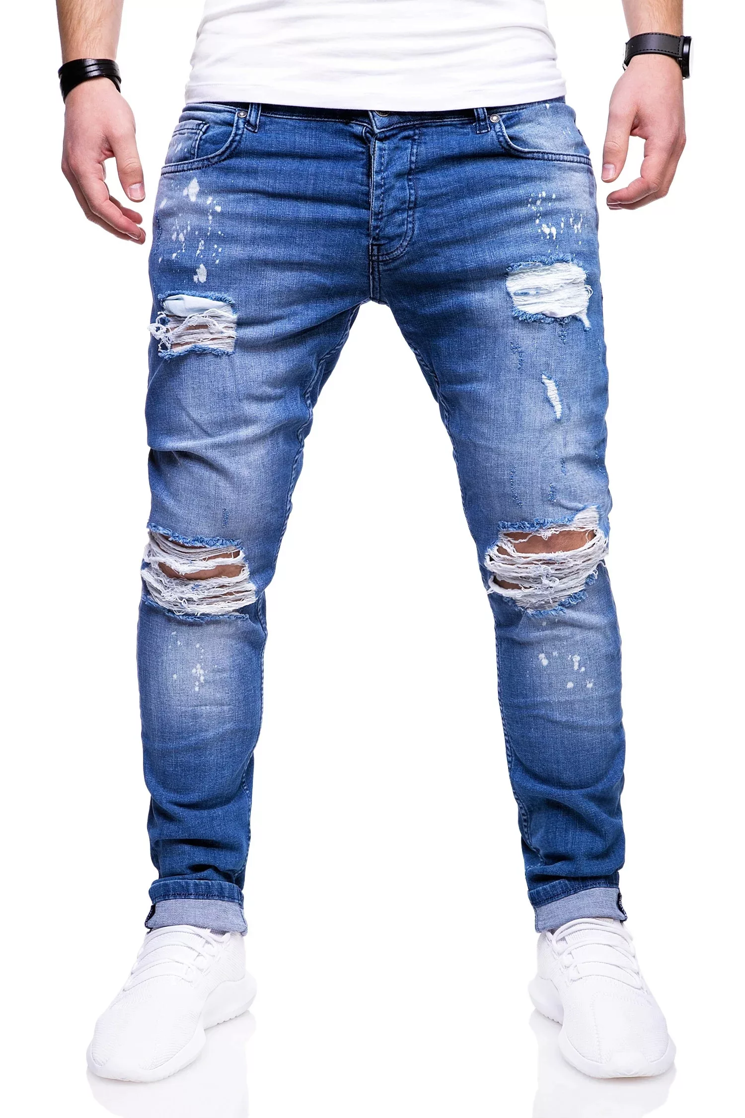 behype Slim-fit-Jeans "SLY", mit Destroyed-Elementen günstig online kaufen