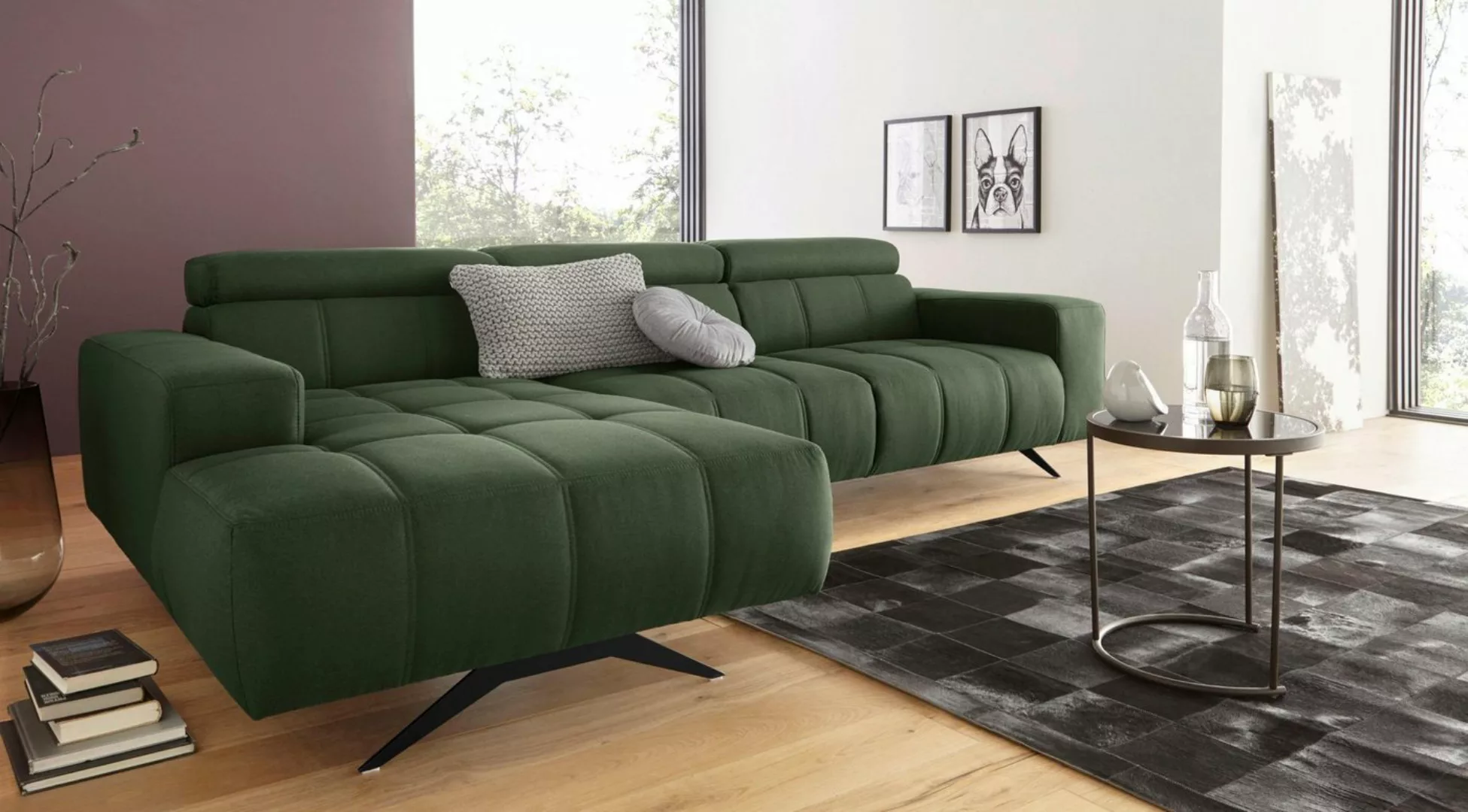 DOMO collection Ecksofa Trento L-Form, wahlweise mit Kopfteilverstellung, R günstig online kaufen