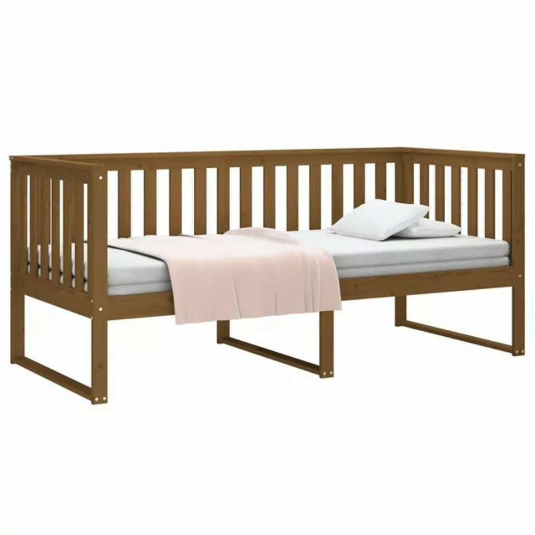 furnicato Bett Tagesbett Honigbraun 100x200 cm Massivholz Kiefer (1-tlg) günstig online kaufen