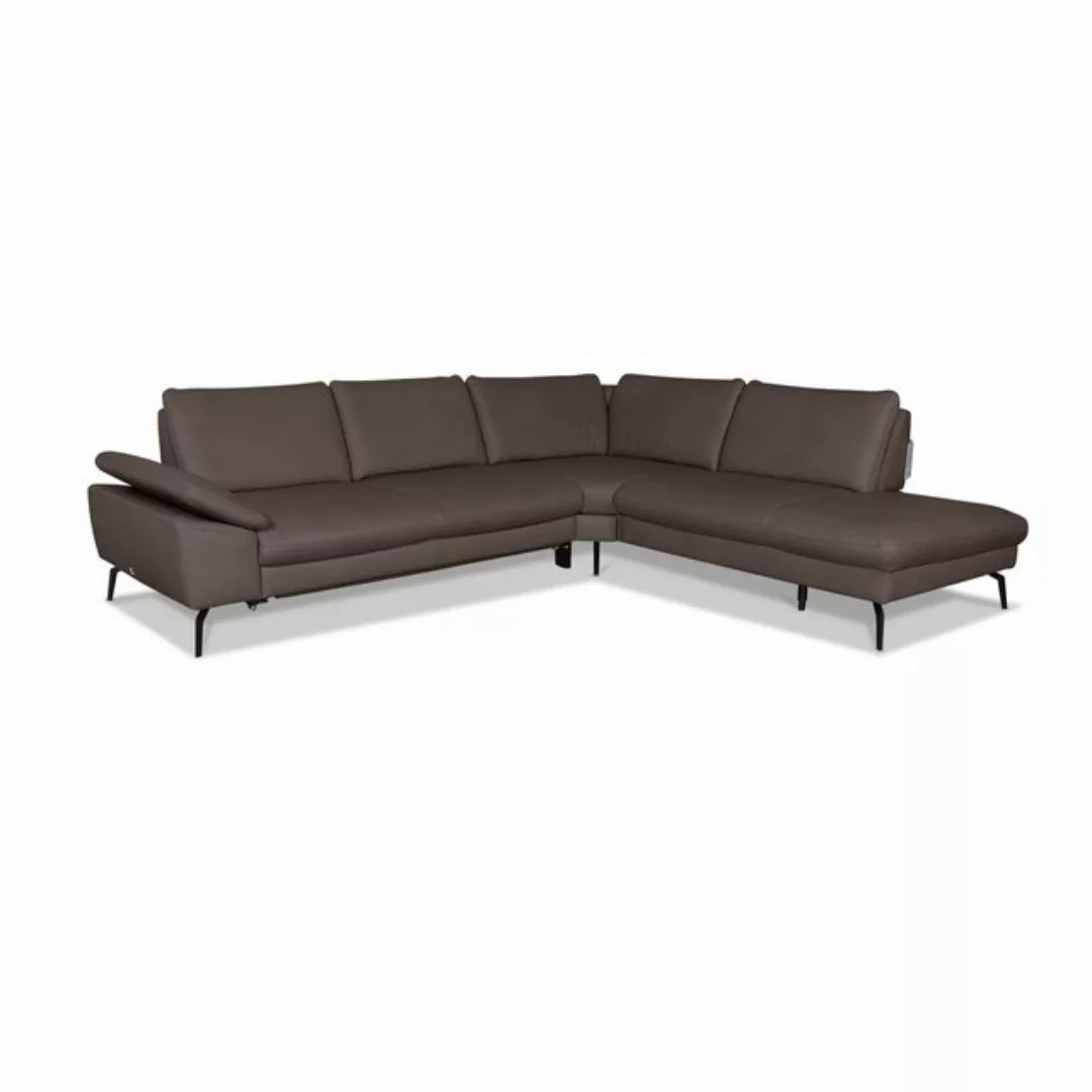 GALLERY M branded by Musterring Ecksofa Diana, 1 Teile, Nappa-Leder, Metall günstig online kaufen