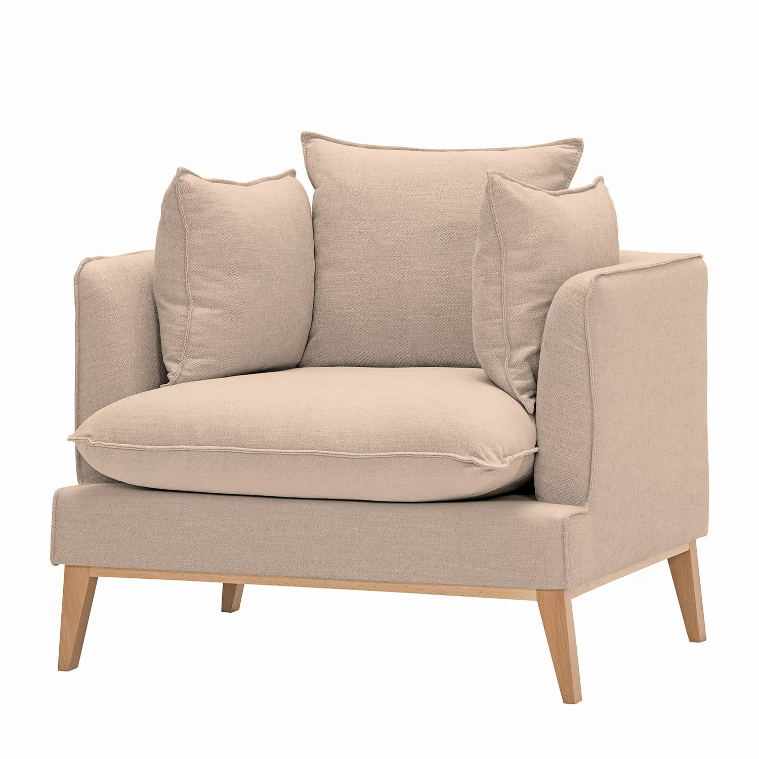 home24 Eva Padberg Collection Sessel Lavina I Rose Webstoff 101x95x85 cm (B günstig online kaufen