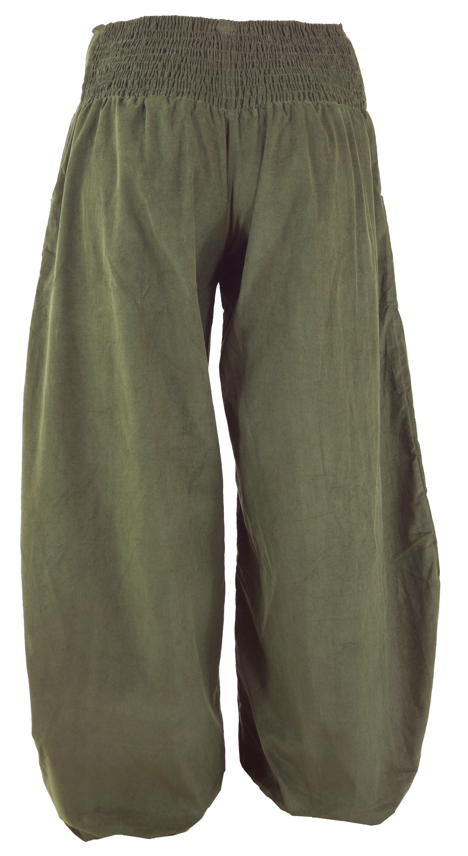 Guru-Shop Relaxhose Weite Cord Pluderhose, Feincord günstig online kaufen