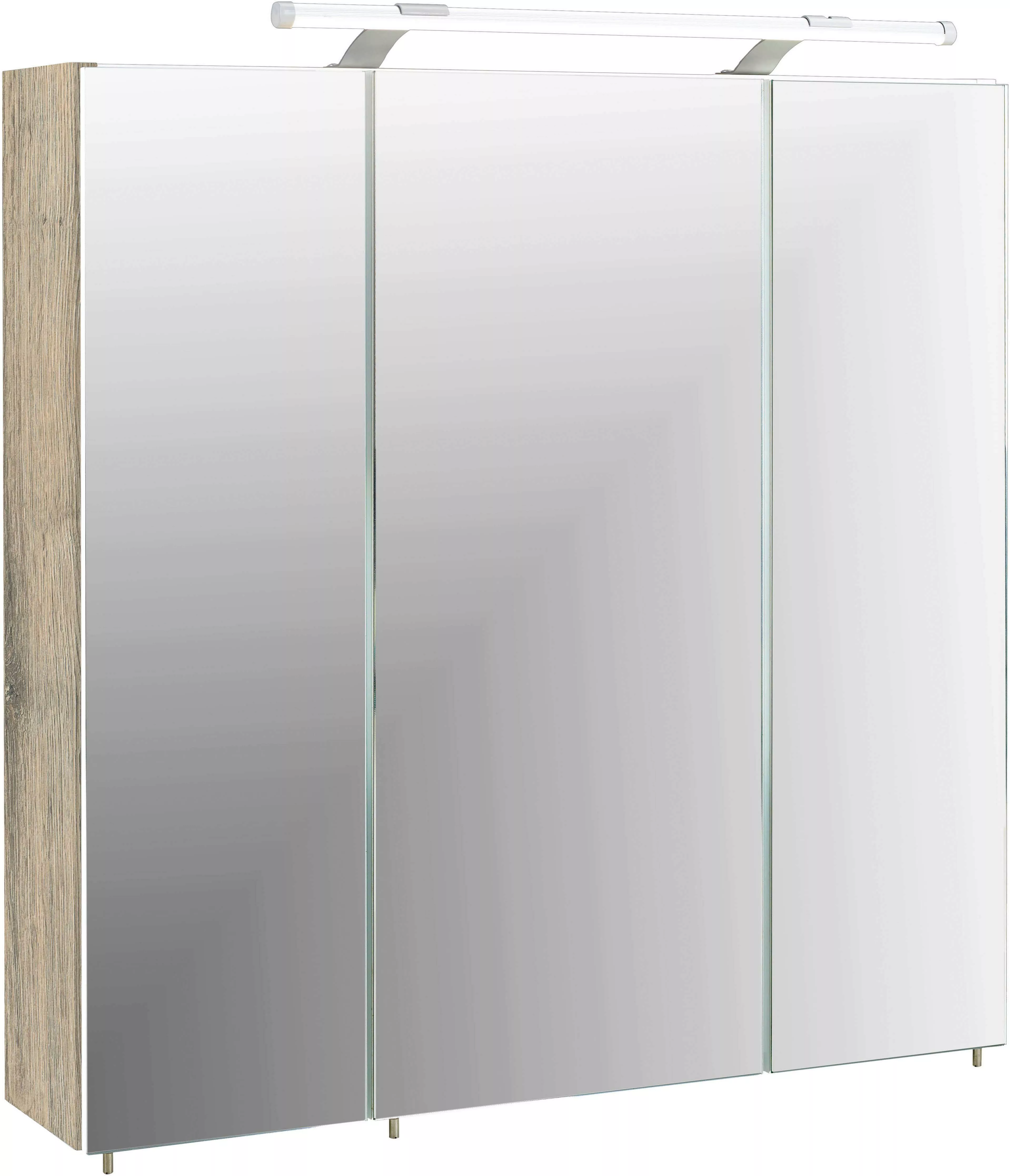 Schildmeyer Spiegelschrank "Dorina", Breite 70 cm, 3-türig, LED-Beleuchtung günstig online kaufen