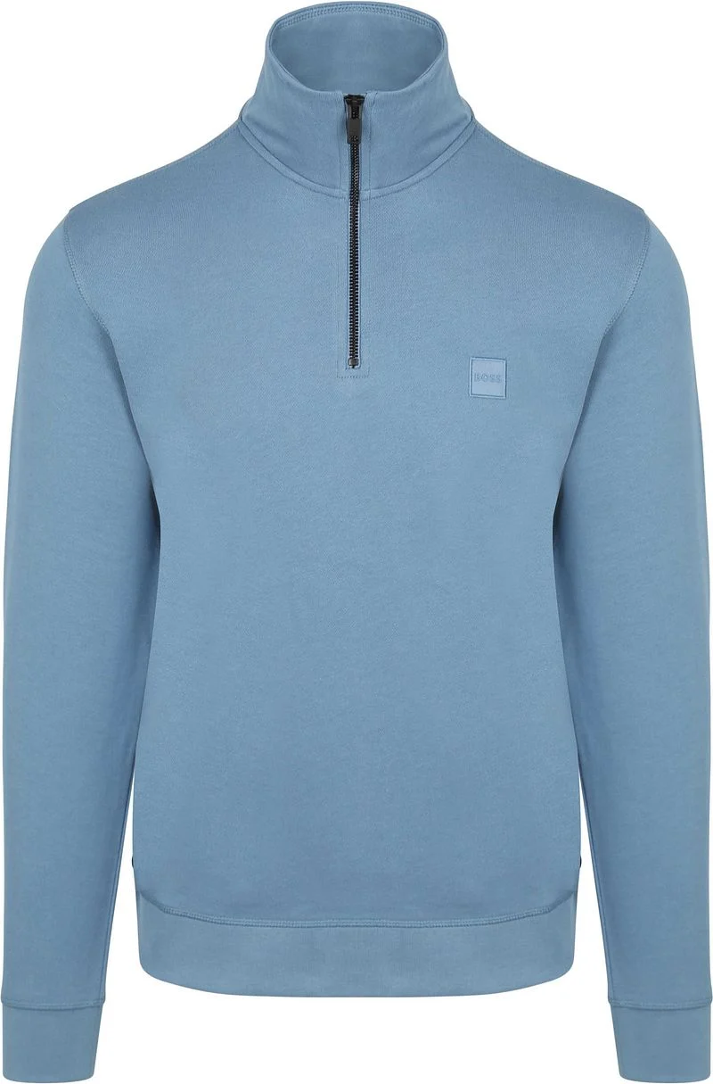 BOSS Zetrust Halfzip Pullover Blau - Größe L günstig online kaufen