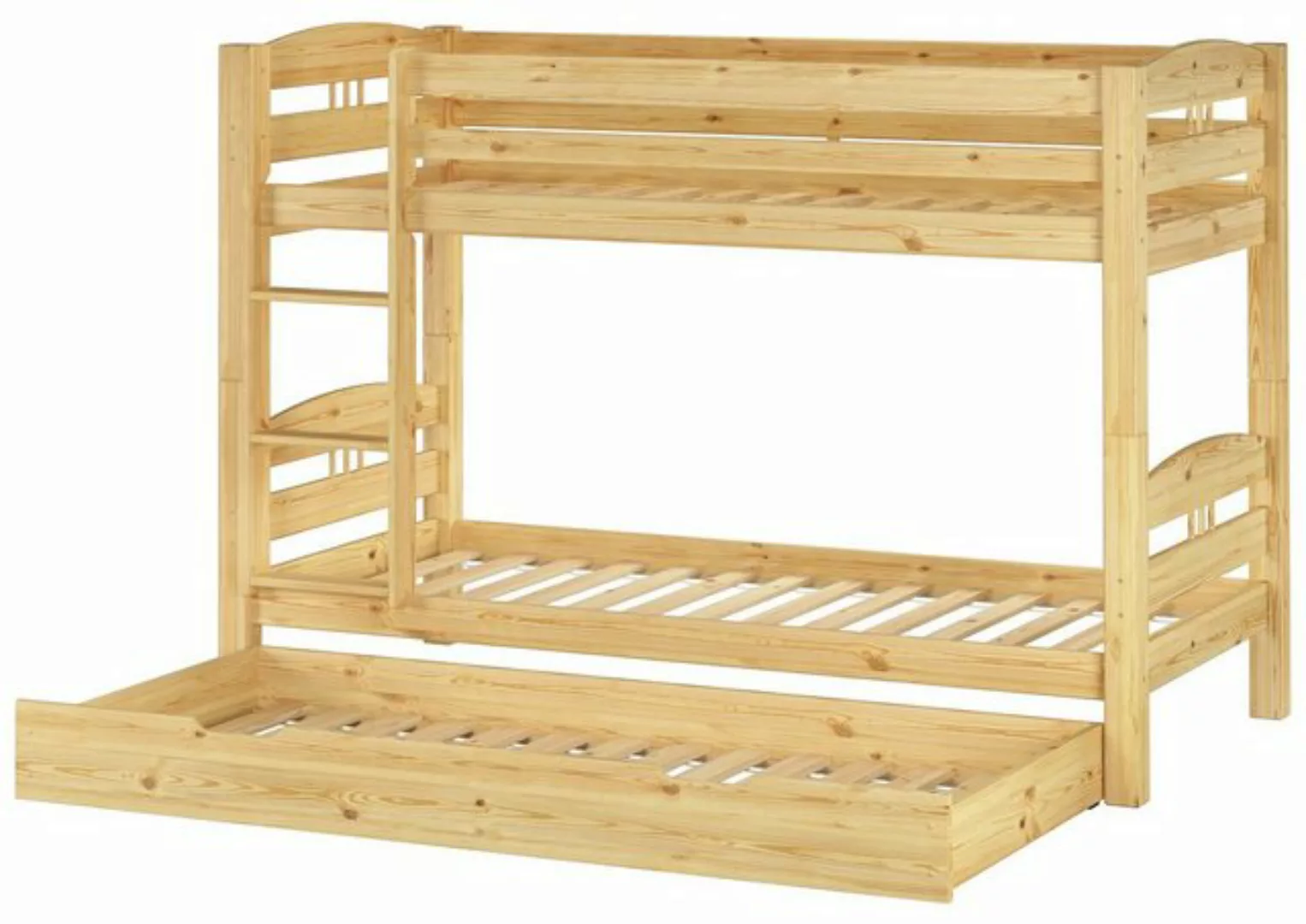 ERST-HOLZ Etagenbett Kinderetagenbett 90x200 massiv Kiefer Stockbett Hochbe günstig online kaufen