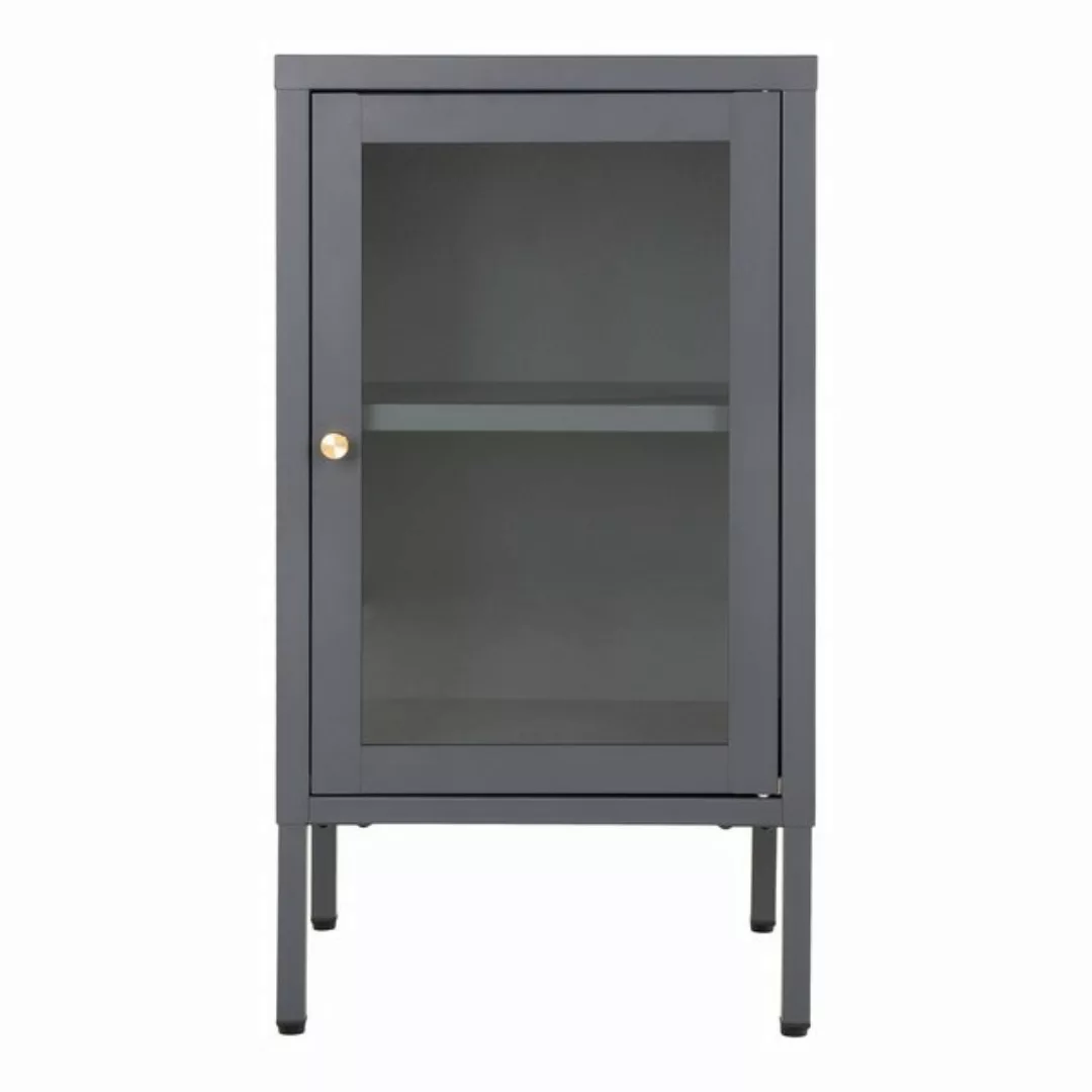 ebuy24 Vitrine Dalby Vitrinenschrank 1 Glastür grau. günstig online kaufen