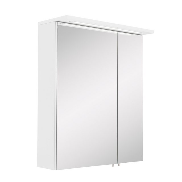 Lomadox Spiegelschrank Bad NOCI-80 in Weiß Hochglanz mit LED-Beleuchtung, B günstig online kaufen