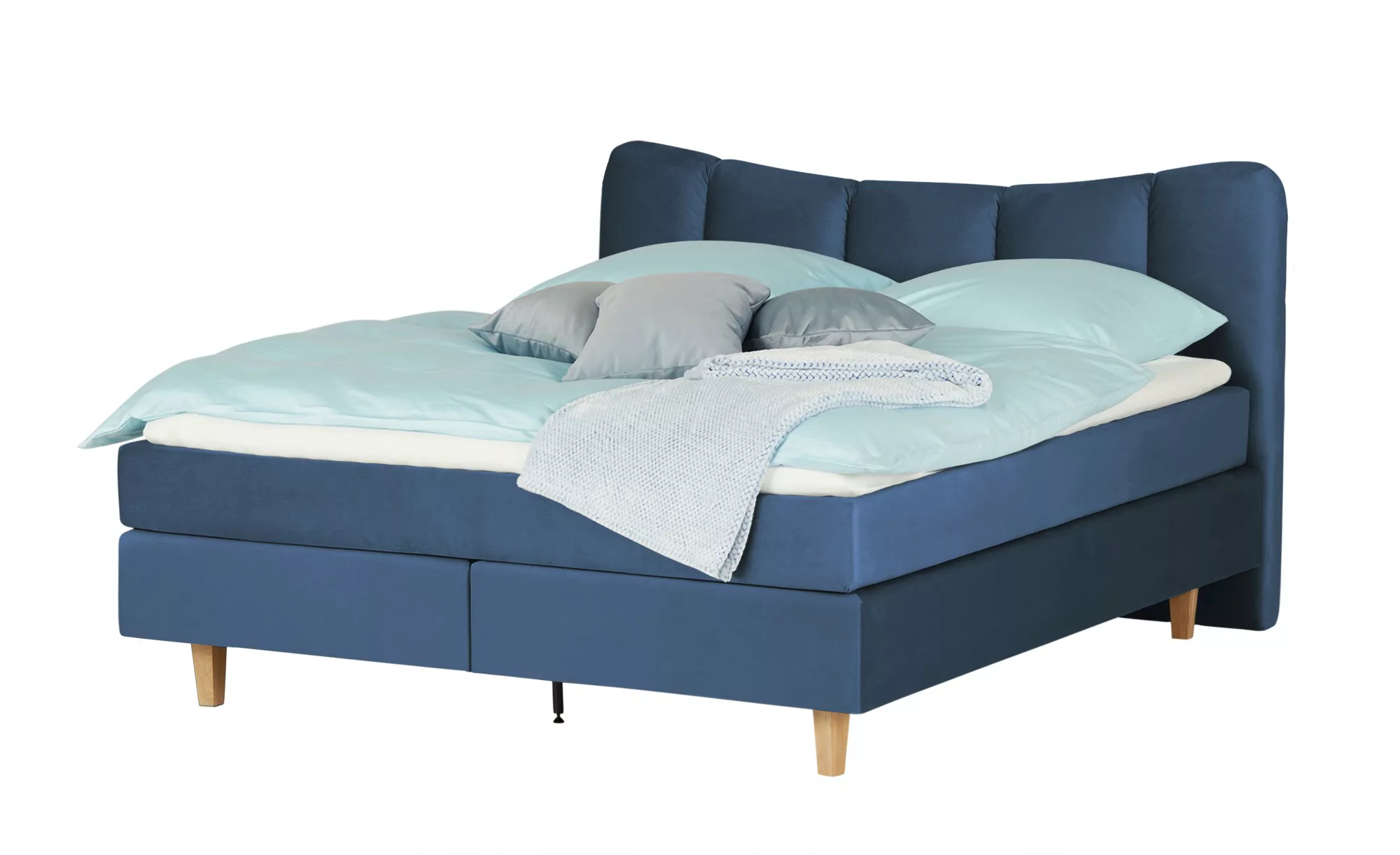 SKAGEN BEDS Boxspringbett  Dalur ¦ blau ¦ Maße (cm): B: 140 H: 110 Betten > günstig online kaufen