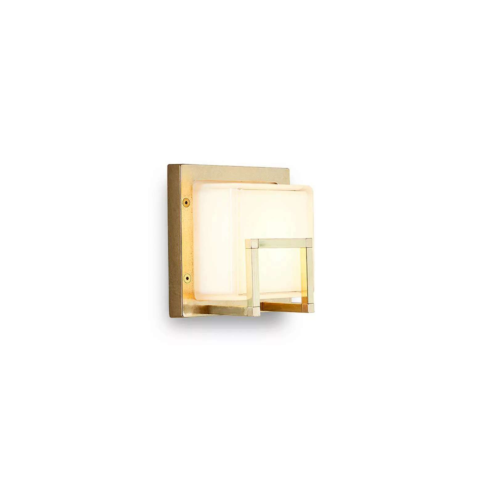 LED-Außenwandlampe Ice Cubic 3407, messing natur günstig online kaufen
