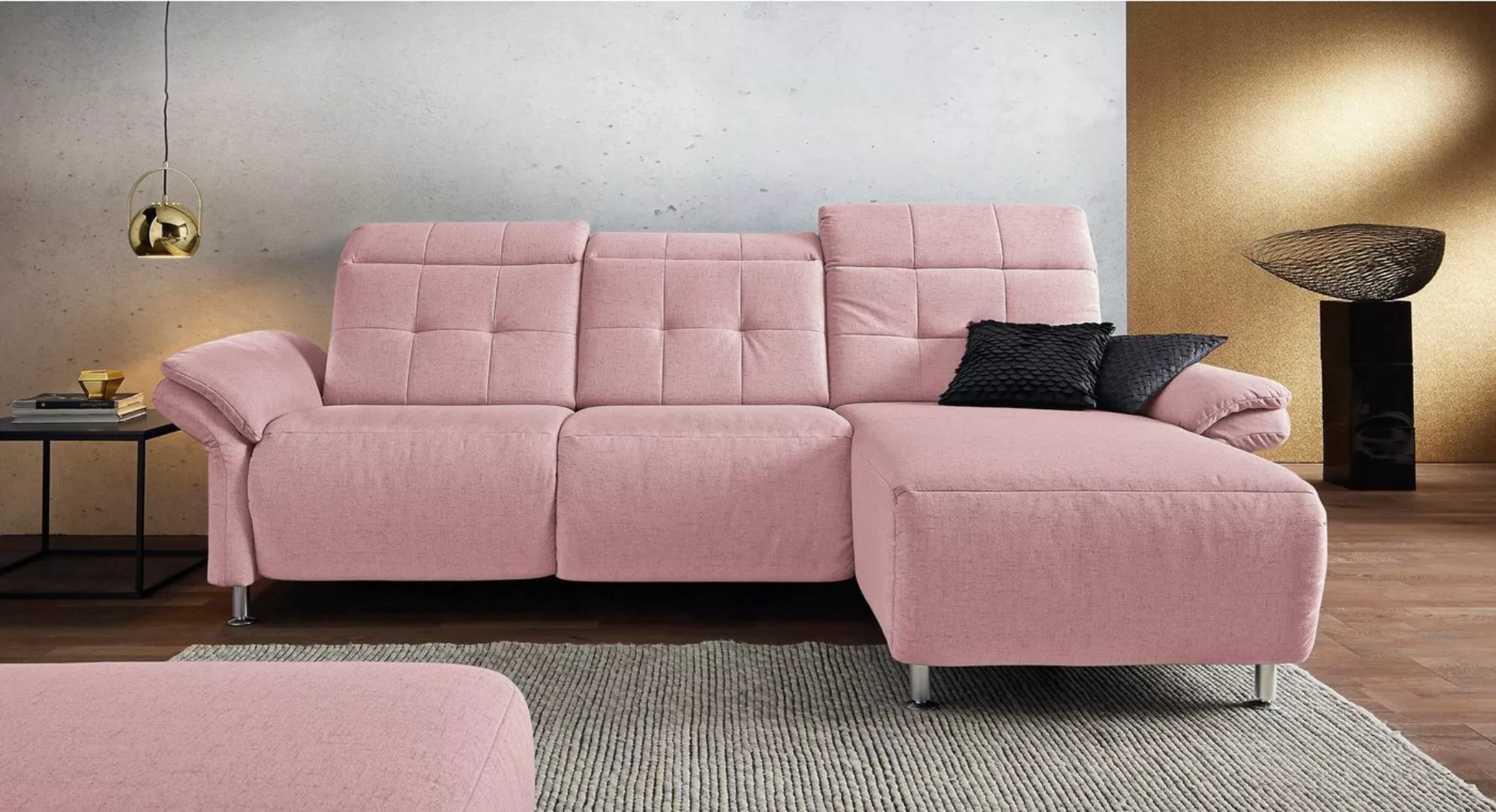 Places of Style Ecksofa Manhattan L-Form, 2 Sitze mit elektrischer Relaxfun günstig online kaufen