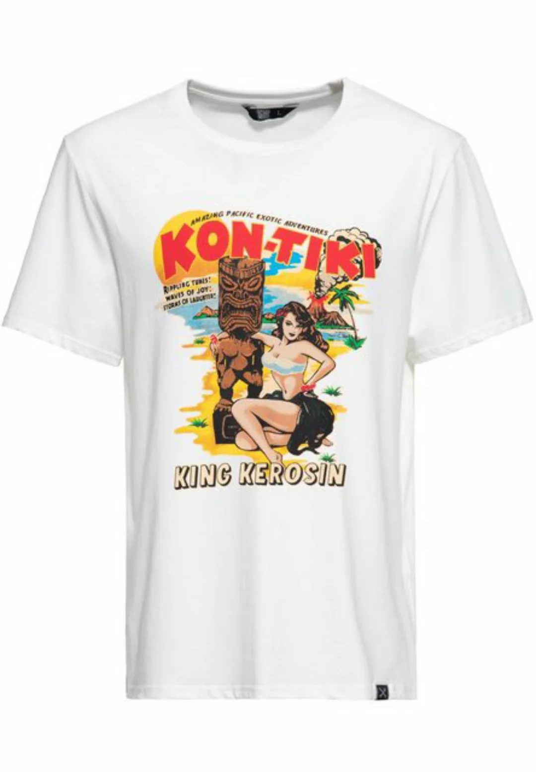 KingKerosin Print-Shirt KON-TIKI (1-tlg) mit Tiki-Artwork Print günstig online kaufen