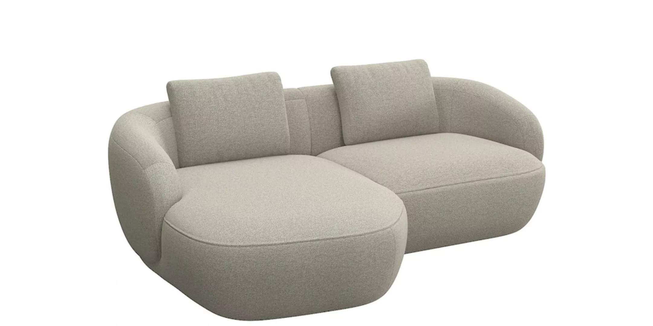 FLEXLUX Wohnlandschaft "Torino, rund, L-Form, Sofa-Ecke mit Recamiere, Long günstig online kaufen