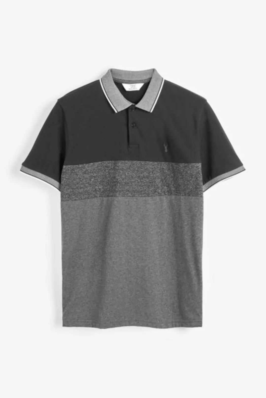 Next Langarm-Poloshirt Polo-Shirt im Farbblockdesign (1-tlg) günstig online kaufen