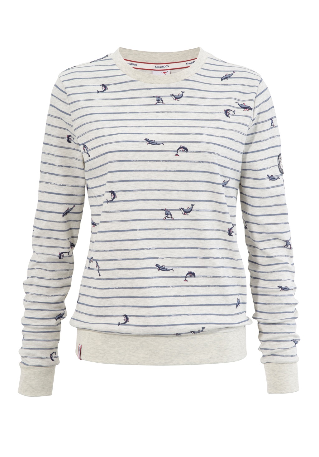 KangaROOS Sweatshirt, mit maritimen Alloverdruck günstig online kaufen
