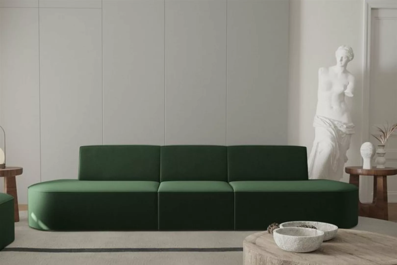 Fun Möbel Sofa Sofa Designersofa 3-Sitzer MILOT in Stoff günstig online kaufen