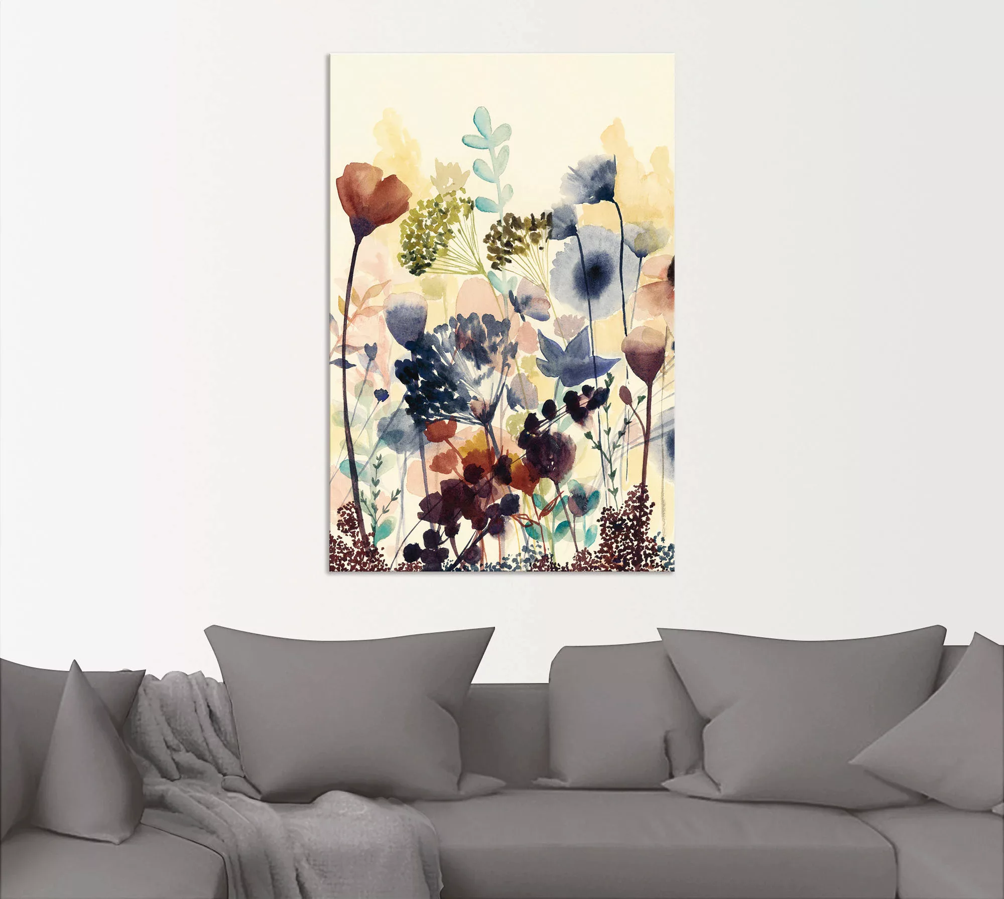 Artland Wandbild "Sonnengetrocknete Blüten I", Blumenwiese, (1 St.), als Al günstig online kaufen