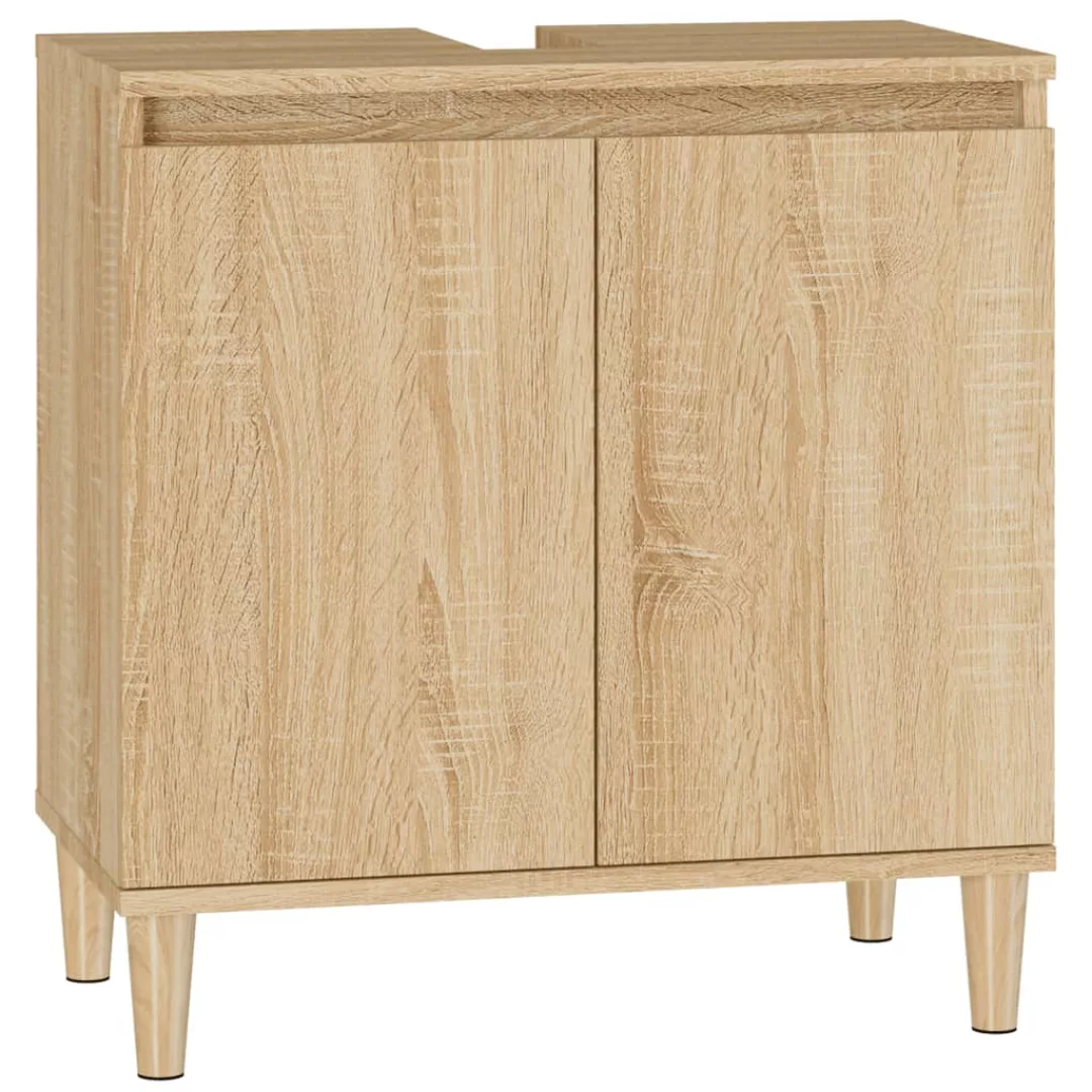 Vidaxl Waschbeckenunterschrank Sonoma-eiche 58x33x60 Cm Holzwerkstoff günstig online kaufen