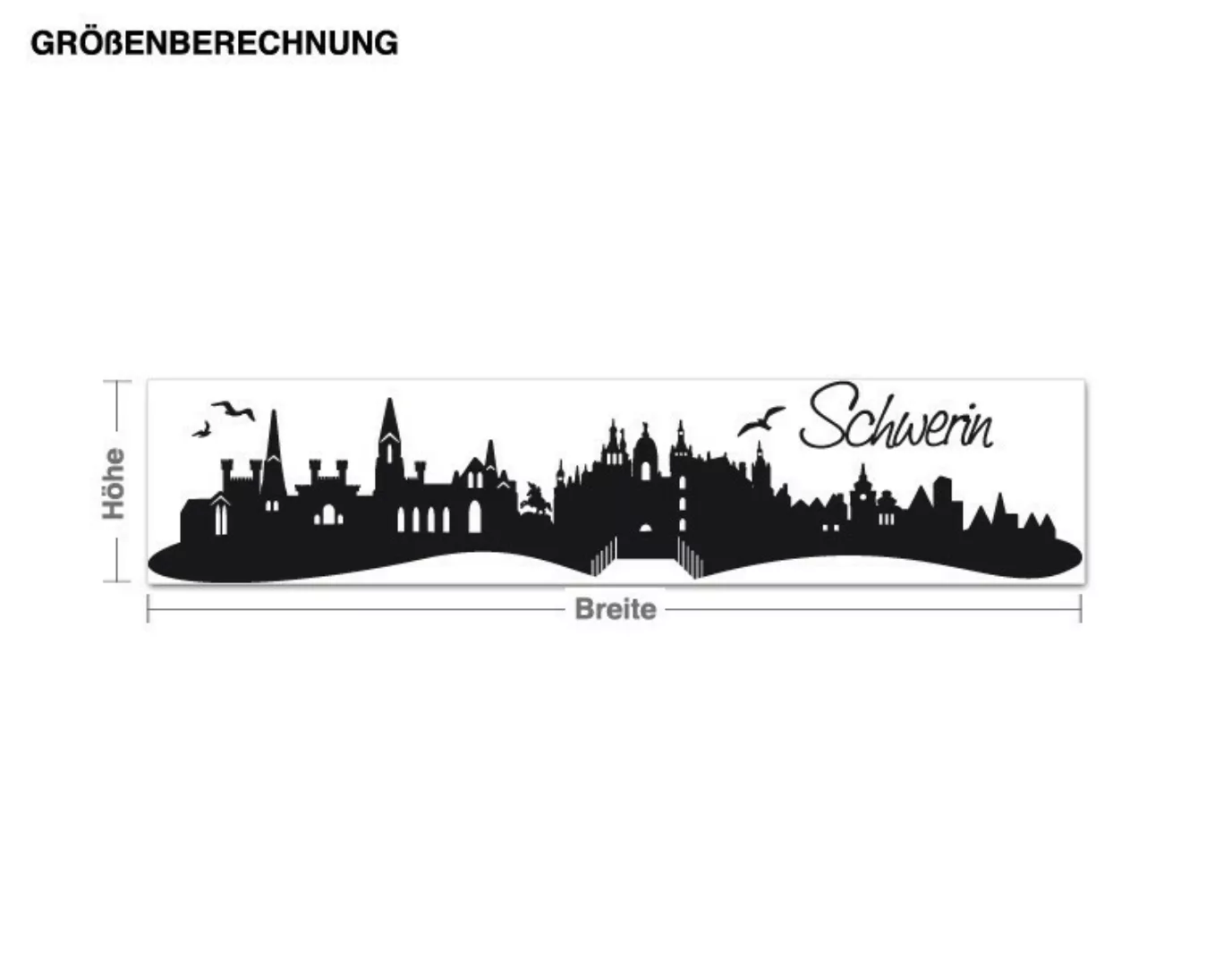 Wandtattoo Architektur & Skyline Skyline Schwerin günstig online kaufen