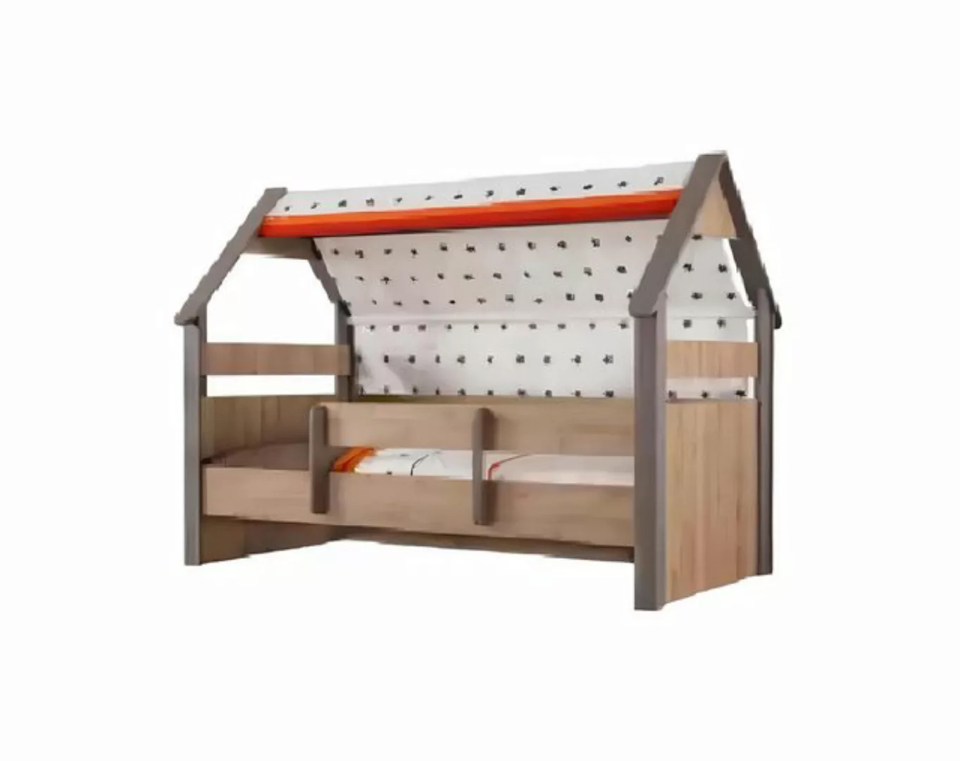 JVmoebel Bett Braun Kinderbett Bett Kinderzimmer Holz Betten Kindermöbel (1 günstig online kaufen