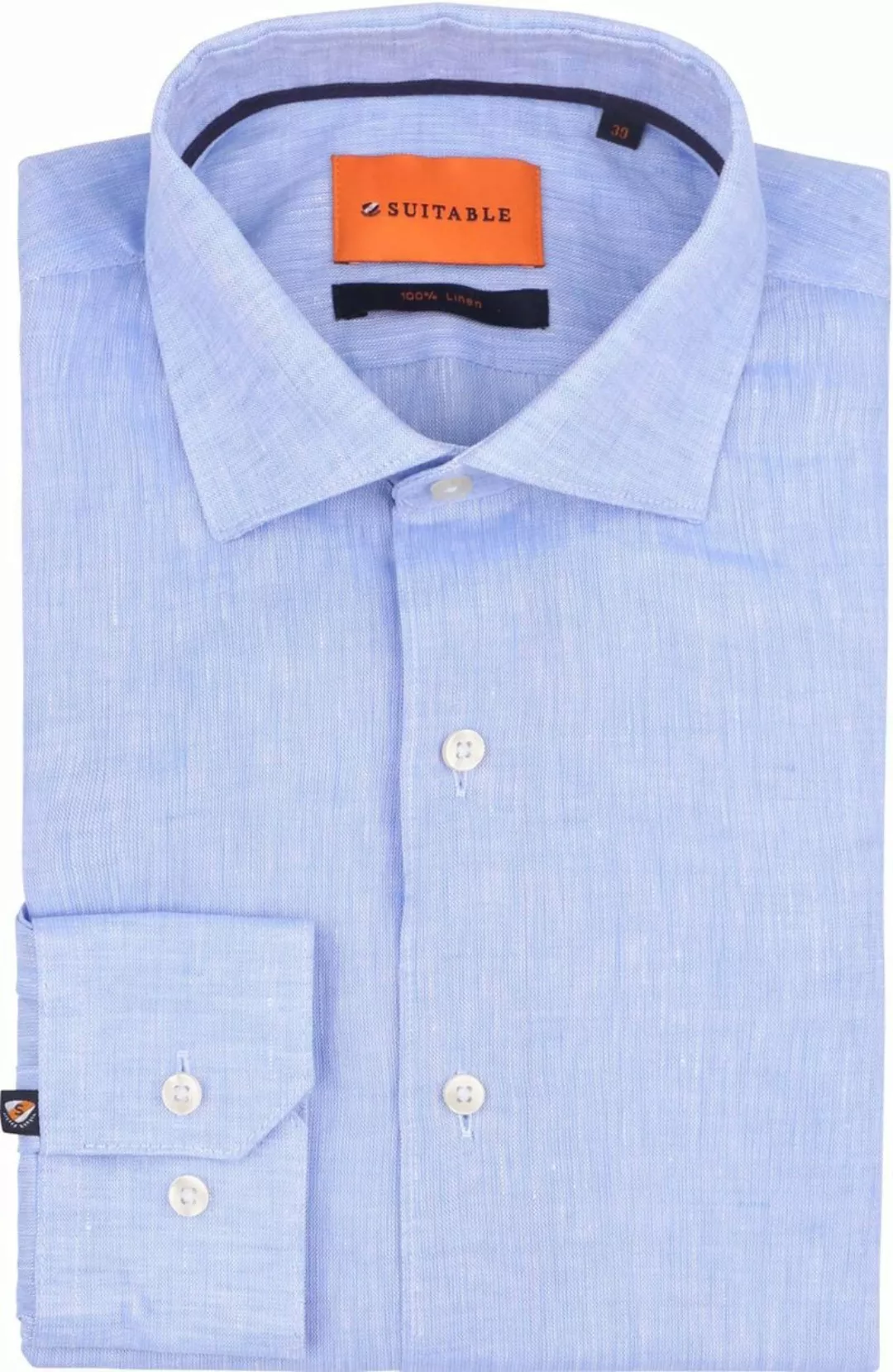 Suitable Hemd Leinen Hellblau - Größe 40 günstig online kaufen
