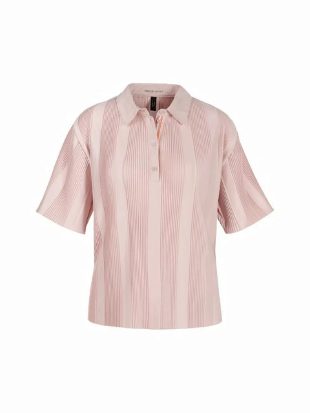 Marc Cain Poloshirt Fit for Leo Premium Damenmode Cropped Poloshirt mit Pli günstig online kaufen