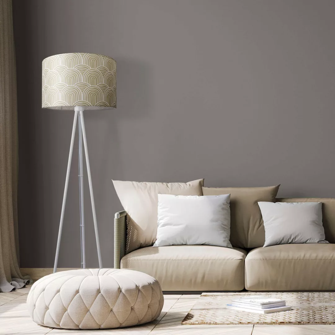 Paco Home Stehlampe »Trina Pillar«, Stativ Stehlampe Wohnzimmer Dreibein La günstig online kaufen