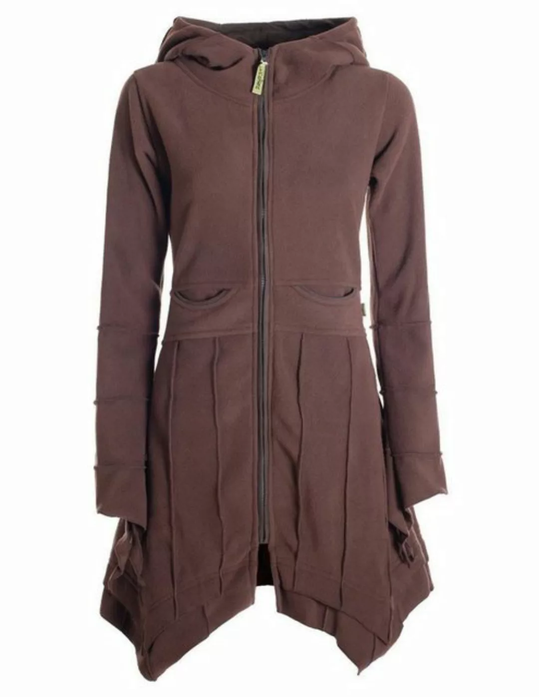 Vishes Kurzmantel Fleecemantel Cardigan Zipfelkapuzenjacke Hooded Fleece St günstig online kaufen