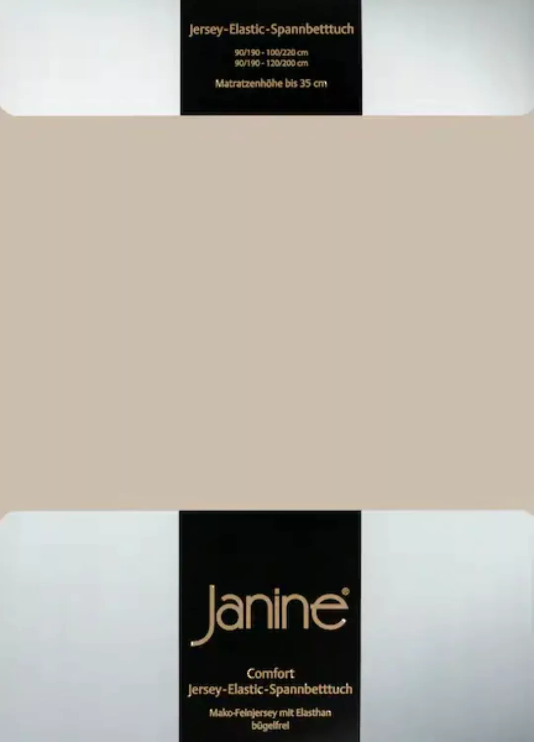 Janine Spannbetttuch Elastic-Jersey 5002 naturell Größe:  200x200 cm günstig online kaufen