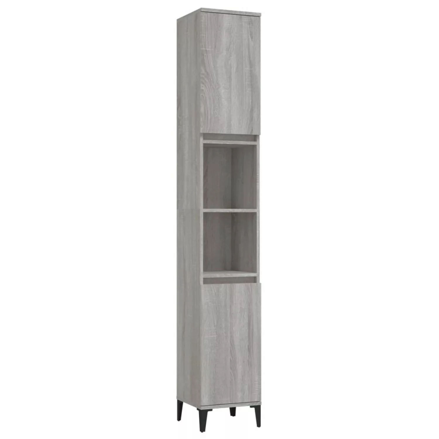 Vidaxl Badschrank Grau Sonoma 30x30x190 Cm Holzwerkstoff günstig online kaufen