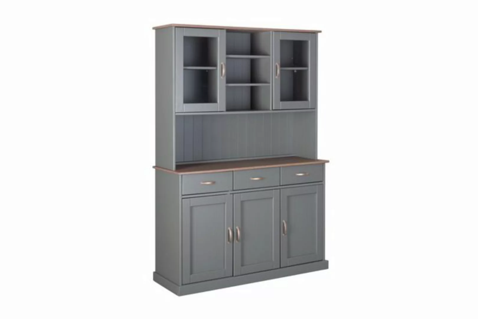 freiraum Buffet Luzerna (BxHxT 131 x 190 x 45 cm) aus Massivholz/MDF in Gra günstig online kaufen