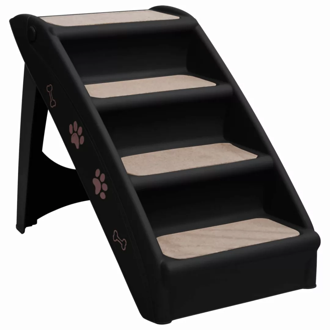 Hundetreppe Klappbar Schwarz 62x40x49,5 Cm günstig online kaufen