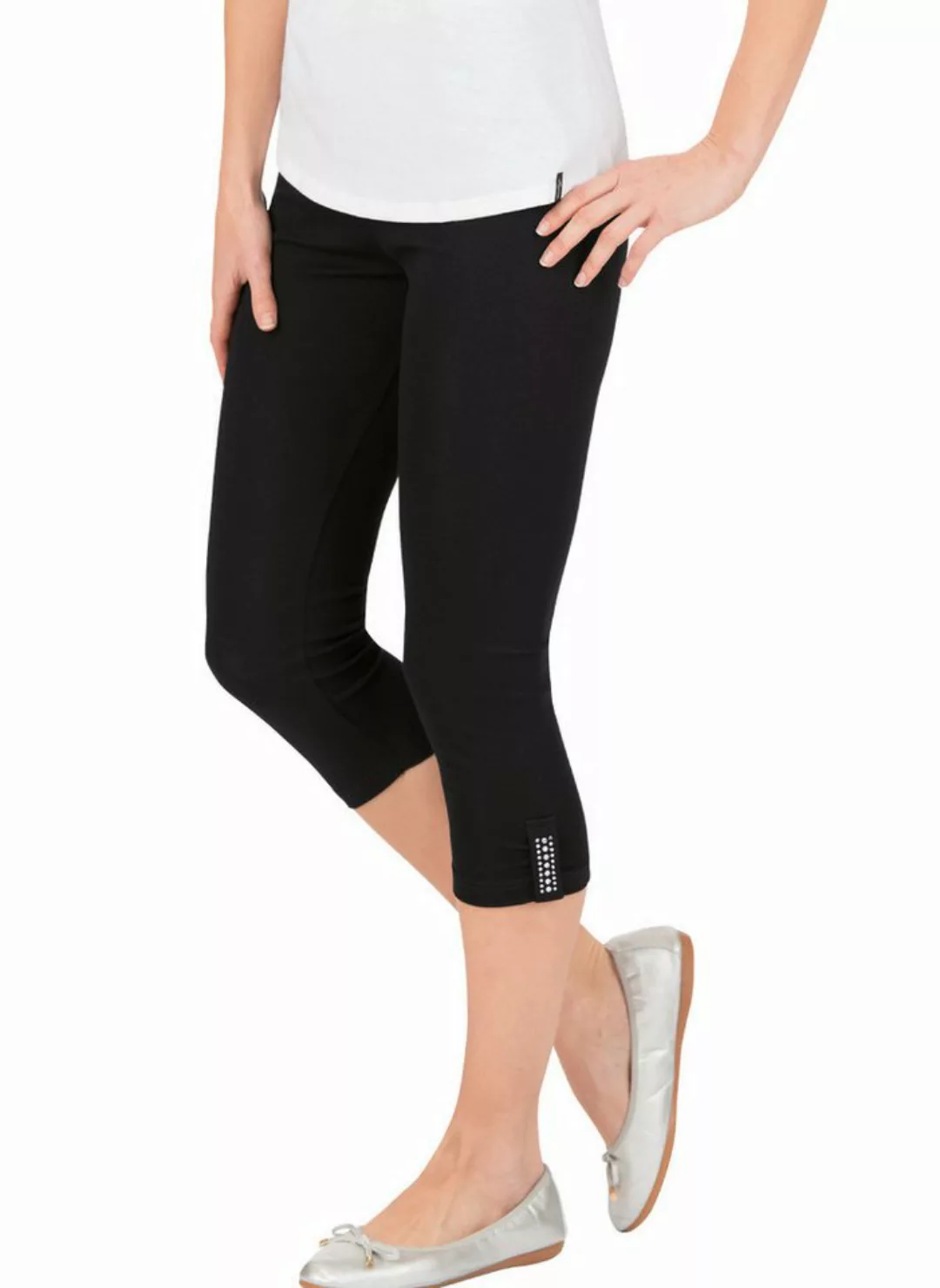 Trigema Leggings "TRIGEMA Leggings 7/8 mit Kristallsteinen", (1 tlg.) günstig online kaufen