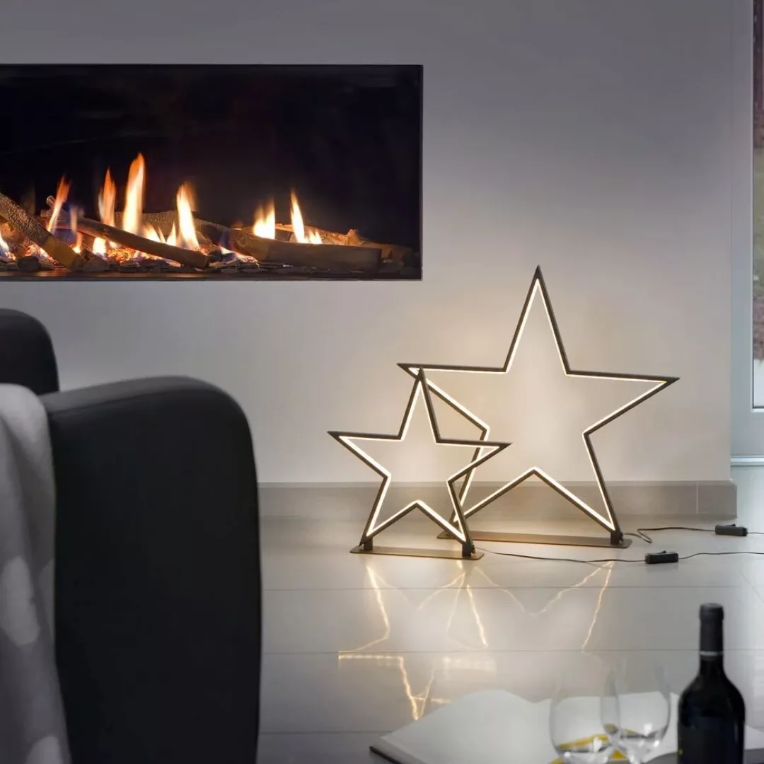 Tischleuchte LED - Lucy Weihnachtsstern schwarz, H 50 cm günstig online kaufen