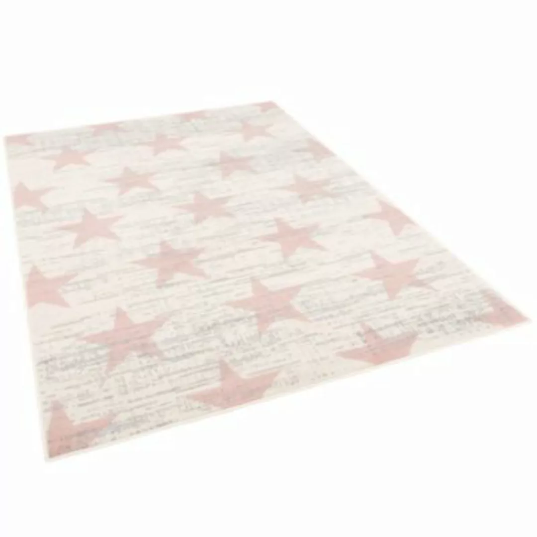 Pergamon Designer Teppich Canvas Sterne Teppiche rosa Gr. 120 x 170 günstig online kaufen