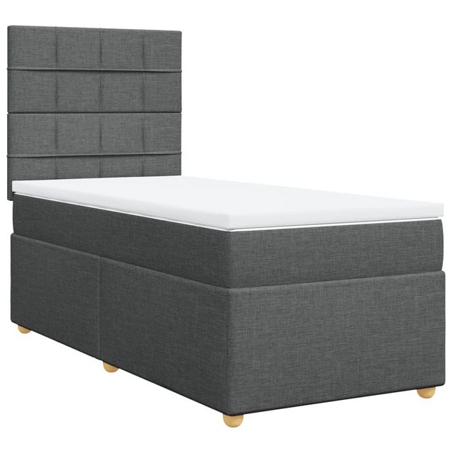 vidaXL Boxspringbett, Boxspringbett mit Matratze Taupe 90x200 cm Stoff günstig online kaufen