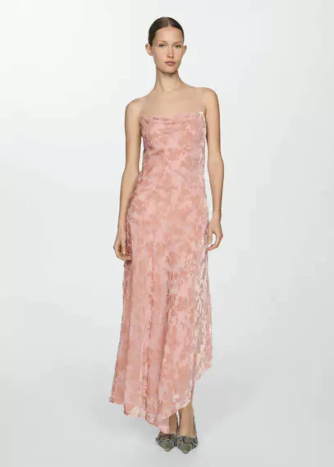 Asymmetrisches Kleid mit drapiertem Ausschnitt günstig online kaufen